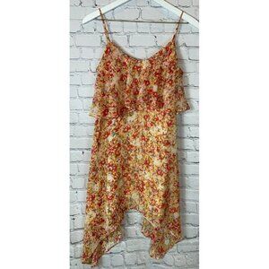 BCBGeneration Womens’ Yellow Red Floral Sundress Dress Size XXS
